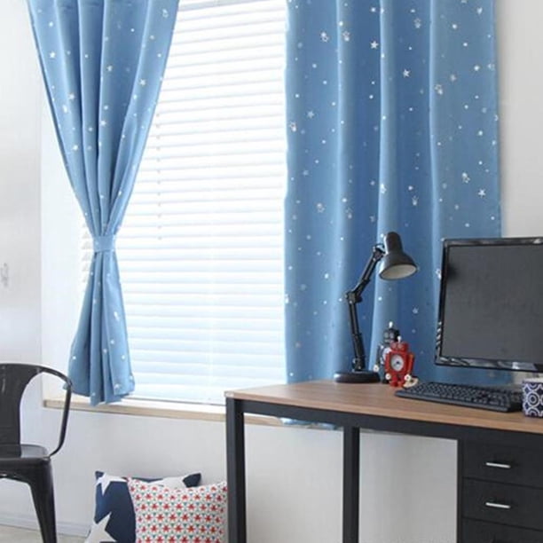 Cortinas opacas de estrella de 1X13 m cortina de pantalla de sombreado para ventana de sala de estar Hugtrwg Para estrenar