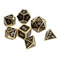 thumbnail image 2 of Juego De Dados De Aleación De Zinc, Dados De Metal De 7 Piezas De Larga Duración Para El Club Para El Juego De Mesa ANGGREK Oro Negro, 2 of 8