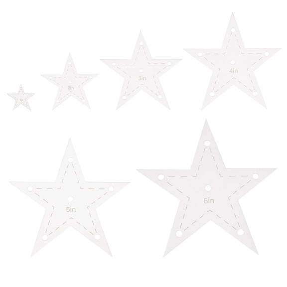 Quilting Template Set 6 Sizes Acrylic Star Sewing Template Ruler Star Stencil Template for Hand Quilting and Embroidery