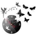thumbnail image 1 of DIY Wall Hanging Clock Decal Murals 3D Patterns Wallpaper StickerAcrylic Digital Mirror Wall Sticker Wall Clock-Black, 1 of 8