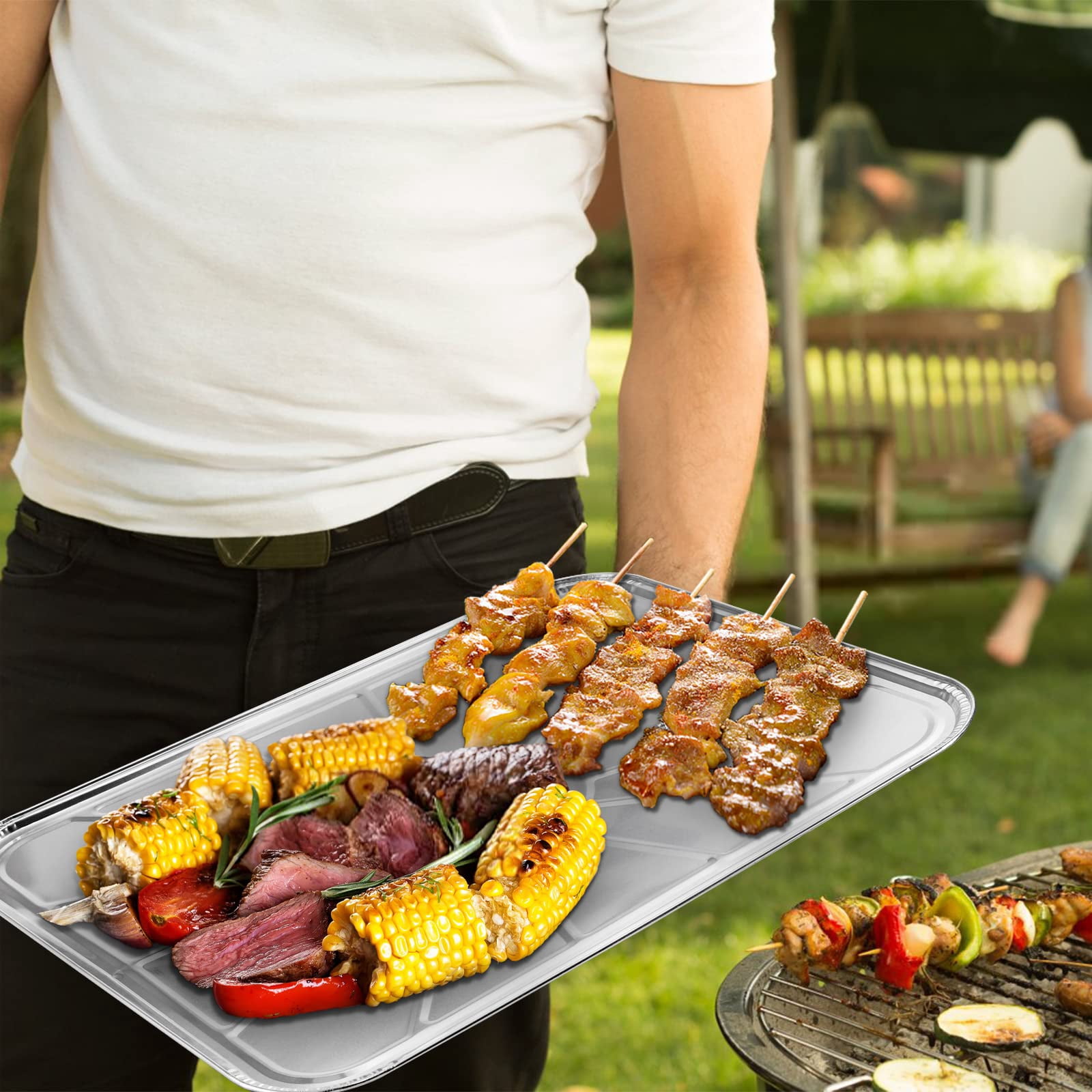 Set Of 30 Disposable Foil Oven Liners - 18.5 X 15.5 Inch Aluminum Drip Pan Tray For Cooking Baking Roasting And Grilling  Keep Your Clean