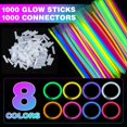 thumbnail image 2 of Palitos luminosos para fiestas YixangDD de 8 pulgadas, 1000 unidades, colores brillantes, 2 of 7