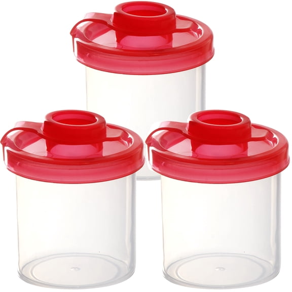 Youngever 3 Pack Plastic Salt and Pepper Shakers, Clear Salt and Pepper Containers with Lid, Plastic Spice Jar, Spice Dispenser (Medium)
