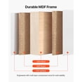 thumbnail image 4 of Sliding Closet Door, 72" (Double 37") x 80", 3-Lite Frosted Glass Bypass Sliding Doors with Hardware Kit & Floor Guide, Solid Wood & MDF Slab with Water-Proof PVC Surface for Closets Bedrooms, 4 of 7