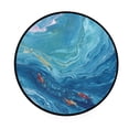 thumbnail image 2 of 36.2 Inch Round Floor Mat Ocean Surface Carpet Decor Rug for Living Room Bedroom, 2 of 6