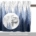 thumbnail image 6 of Navy Blue Ombre Kitchen Curtain Valances for Windows Farmhouse Short Curtains, Primeval Forest Modern Abstract Art Aesthetics Rod Pocket Valance Curtain for Bedroom Cafe Living Room 54"x18", 6 of 8