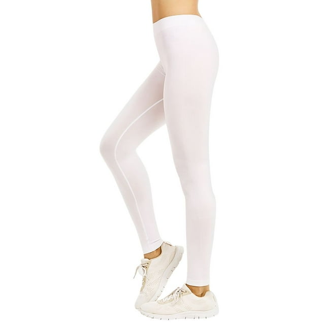 LAVRA Leggings Colorés en Spandex pour Femmes - Blanc