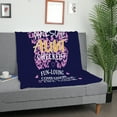 thumbnail image 4 of KAAYEE 50"x 60"Pink Butterfly Cozy Plush Throw Blanket for Aunt,Dark Purple, 4 of 7