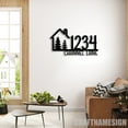 thumbnail image 2 of Craftnamesign Custom HS Pine Tree House Metal Wall Art, Personalized Family Name Sign, 2 of 5