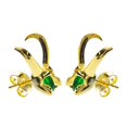 thumbnail image 3 of Pendientes De Mujer, Pendientes De Casco De Película, Pendientes De Tuerca De Aleación De Cristal Verde, Accesorios De Joyería Para Disfraz Unisex, Regalo Yuarrent AP005875-00, 3 of 6