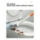 thumbnail image 5 of Kearding Soporte para cepillo de baño montado en la pared, herramienta de limpieza de silicona de doble cara, sin cepillos de ángulo muerto, Suministros de limpieza para el hogar Naranja, 5 of 6