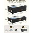 thumbnail image 3 of Under Bed Storage with Wheels, 10 inches Under the Bed Storage Containers Large, 65L XXL Adjustable Storage for Underbed with Lids, Rolling for Shoes, Clothes, Blankets, Black, 3 of 7