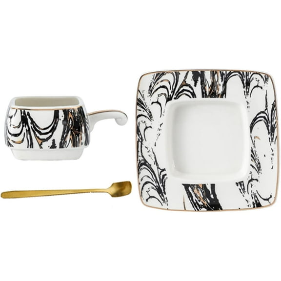 JONJUMP 170ML Ceramic Turkish Coffee Cup and Saucer Espresso Coffee Mug Mini Tea Milk Cups Restaurant Drinkware Home Decor C