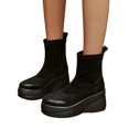 thumbnail image 3 of HBFAGFB Bottines Mode pour Femmes Talon Compensé Confortables Chaussures d'Automne pour Femmes Sortie Noir Taille 37, 3 of 9