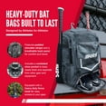 thumbnail image 2 of Hit Run Steal Bat Bag Backpack, Holds up to 4 Bats, Glove, and Helmet, Gray Camo, 2 of 6
