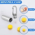 thumbnail image 3 of HUGFEGWE Package Stainless Steel Pill Case Keychain, Small Pill Box Bottle Holder, Stainless Steel Pocket for Men Purse Pocket Outdoor EDC Tool Kit (Spring Buckle) CJB91-65421, 3 of 9