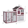 thumbnail image 3 of Spaco Outdoor Wooden Rabbit hutch-White,Wooden Outdoor Shelter, Weatherproof Pet Home, Ideal for Cats, Rabbits, Bunnies, Guinea Pigs, 3 of 8