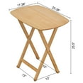 thumbnail image 3 of eHemco Wood Oversized Foldable TV Tray Table for Eating, 25.5 inches Height, Natural, 3 of 8
