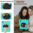thumbnail image 6 of ELEHOLD Rugged Case for iPad 10th Gen 10.9" 2022, Dual-Layer Heavy Duty Shockproof Case with 360° Rotatable Foldable Kickstand Handstrap Crossbody Shoulder Strap Pencil Holder,Mint, 6 of 6