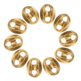 thumbnail image 3 of 10Pcs Stainless Steel Double Oval Bead Connectors for DIY Jewelry Making Golden Color, 3 of 8