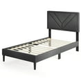 thumbnail image 7 of Auranook Twin Size Bed Frame with Tufted Headboard & Wooden Slats Easy Assembly, 7 of 7
