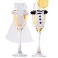 thumbnail image 2 of Juego de 8 copas de vino para boda, decoración para bodas, novias y novios, copas de champán, adornos para fiestas de Año Nuevo, 2 of 9