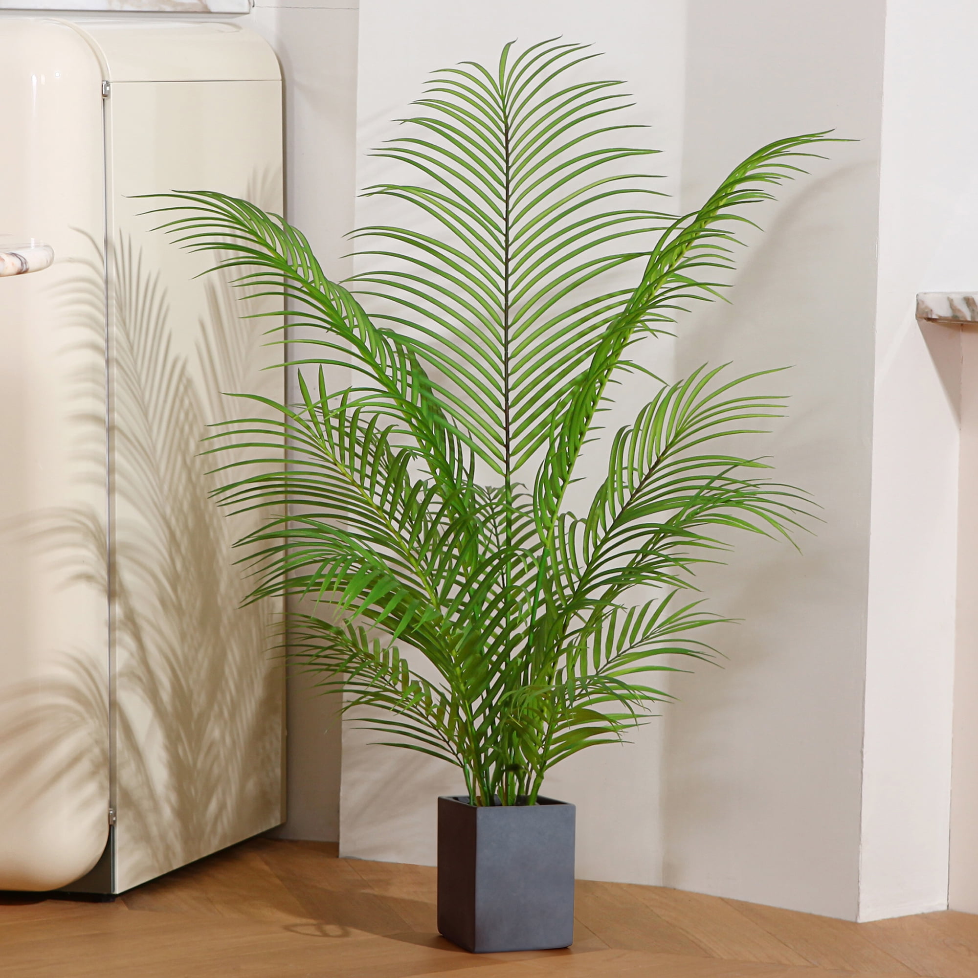 3 FT Artificial Areca Palm Tree in Pot Tall Faux Tropical Palm Plants for Home Office Decor