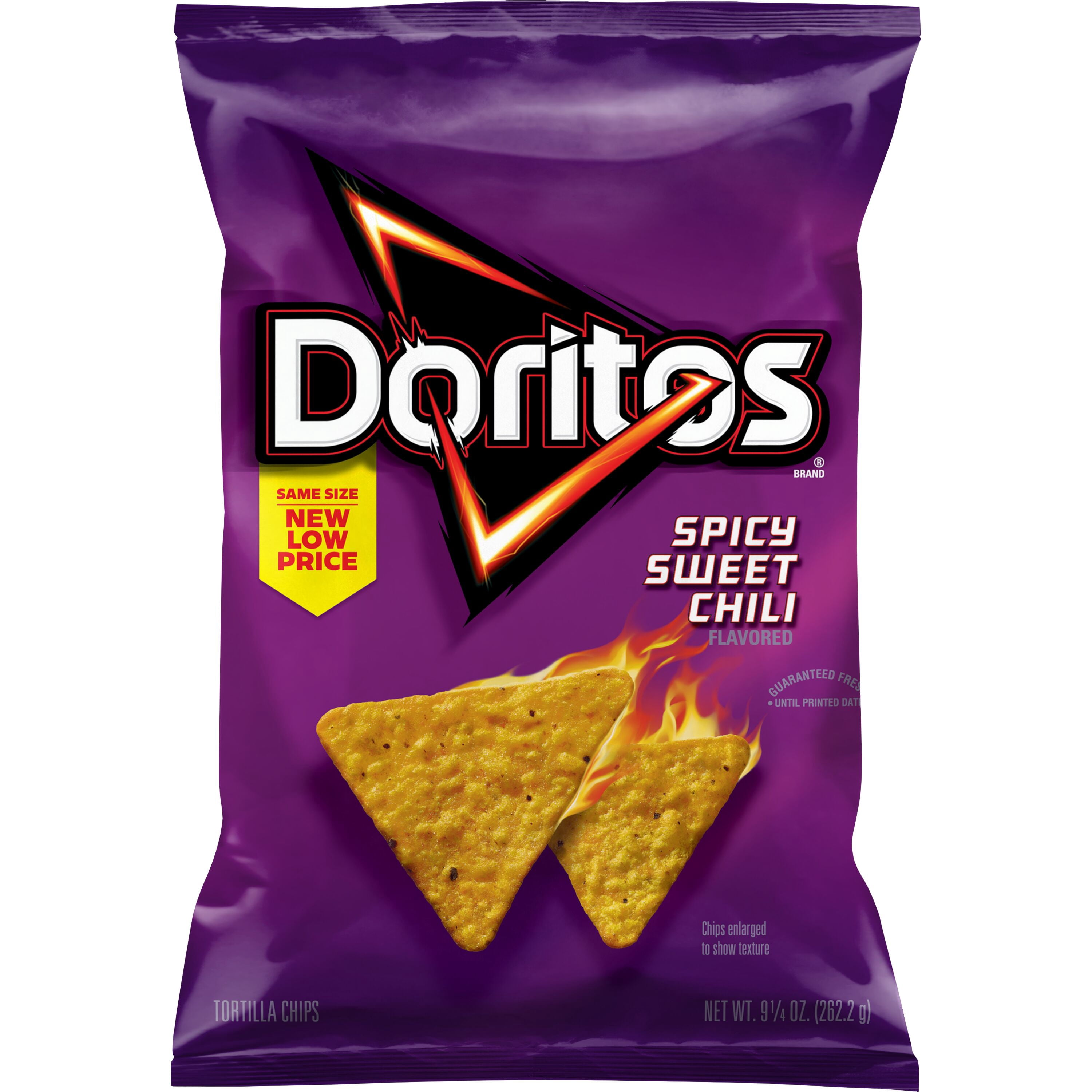 (4 pack) Doritos Spicy Sweet Chili Flavored Tortilla Chips, 9.25 oz