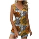 thumbnail image 2 of ICHUANYI Clearance Fashion Women's Summer V-Neck Sleeveless Print Casual Tank Top Blouse(Yellow, XXL) ICHUANYI WER2023080700335, 2 of 7