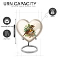 thumbnail image 2 of Yatskia Castle Sparrow Large Burial Urns for Human Ashes Adult Man, Mini Memorial Urn for Ashes for Women, Decorative Urns for Human Ash, (Heart 8 Inch and 3 Inch), 2 of 8