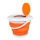 thumbnail image 1 of Pesca de cubo plegable con tapa 5L CUBO DE DE CUBIER DE CLIMING CLIMING de almacenamiento pequeño para acampar el uso de autos de playa naranja, 1 of 8