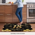 thumbnail image 5 of Happy 18th Birthday Door Mat&nbsp;Indoor Outdoor Entrance, Non Slip Rug for Kitchen Bathroom Entryway Rug, Black Golden Balloon Cake Fireworks Washable Doormat Floor Mat for Office 24x36 Inch, 5 of 8