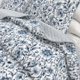thumbnail image 2 of Floral Quilt Set - Lightweight, Soft, All-Season - 2-Piece Reversible Floral Bedding Set (Twin / Twin XL, English Garden Blue), 2 of 6