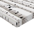 thumbnail image 2 of Ambesonne Birch Tree Fitted Sheet 2 Pcs Set, Seasonal Woodland, King, Black and White, 2 of 3