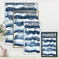 thumbnail image 4 of Designart 'Abstract Blue Classic Waves' Modern Framed Canvas Wall Art Print, 4 of 5