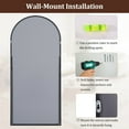 thumbnail image 5 of Easy4Home 78"x 35" Arch-Top Floor Mirror Metal Frame Free-Standing & Wall-Mounted, Black, 5 of 6