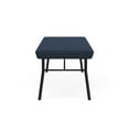 thumbnail image 3 of Mystic Reception Waiting Room Healthcare 18.5" 2-Seat Bench / Black Steel / Blue, 3 of 5