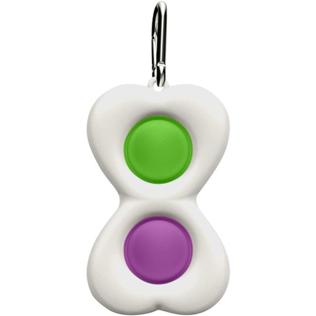 2021 New Fidget Dimple Toy Keychain Pendent, Silicone Bubbles Flipping Board Toy, Stress Relief Simple Sensory Dimple Toy for Concentration Training, Hand Exercise Educational Toy for Kid Adult (#22)