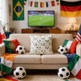 thumbnail image 4 of Funda de cojín decorativa con diseño de fútbol | Apoya el espíritu del día del partido | Decoración para sofá y dormitorio | Accesorio para aficionados al deporte, 4 of 6