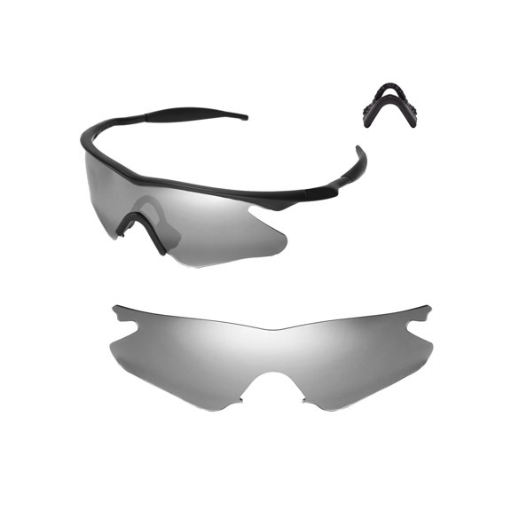 Walleva Titanium Replacement Lenses And Black Nosepad For Oakley M Frame Heater Sunglasses