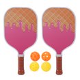 thumbnail image 2 of Juego de raquetas de fibra de vidrio para un rendimiento deportivo máximo, paletas de pickleball con núcleo de panal compuesto, 2 of 8