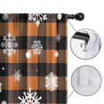thumbnail image 4 of Blackout Kids Curtains,Orange and Black Plaid Christmas Snowflake Pattern Childrens Insulated Curtains Set Of 2,Bedroom Essentials,Toddler Room Decor 52"x84", 4 of 5