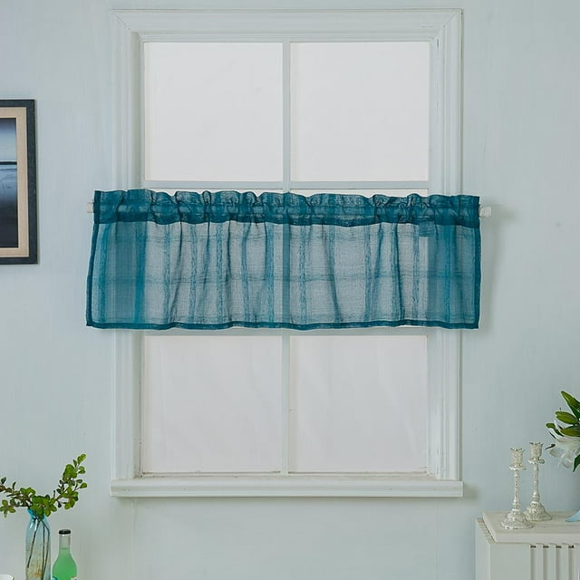 Nivel de Paneles opacos con bolsillo para varil Tratamientos para ventanas Cortinas pequeñas Niveles / cenefas entaldo para cocina -137x61cm perfecl Nivel de cortina de ventana