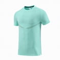 thumbnail image 4 of NIEWTR Mens Athletic Shirts Moisture-Wicking Quick Dry Workout Tees Lightweight Crewneck T-Shirts for Running Gym Casual Work（Light Green,M), 4 of 5