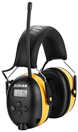 mowing headphones with radio
