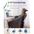 thumbnail image 4 of Westinghouse 50x60" Electric Throw Heated Blanket, Soft Flannel Electric Blanket, 6 Heating Levels& 2-10 Hours Time Setting, Machine Washable, Light Grey 50x60, 4 of 7