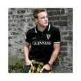 thumbnail image 2 of Guinness Men's 59 Stripe Collar Black Polo Shirt 100% Cotton, 2 of 8