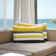 thumbnail image 2 of Yellow Black Outdoor Pillow Covers Pack of 2 Striped Gradient Wood Grain Modern Art Waterproof Throw Pillow Covers Decorative Cushion Cases for Patio Garden Tent Balcony Couch 20x12 inch, 2 of 8