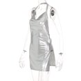 thumbnail image 4 of Vestido Corto Atractivo Vestido mini halter sexy para mujer Vestido de club de fiesta con lentejuelas brillantes (Plata L) Kuymtek para Mujer Plata T M, 4 of 8