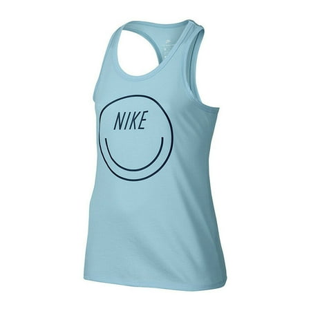 Nike Girls Smiley Face Racerback Tank Top Size XL 18-20 in Blue